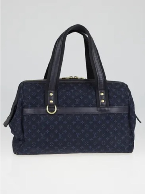 Louis Vuitton Handbags - Louis Vuitton Navy Josephine Mini Lin Boston GM